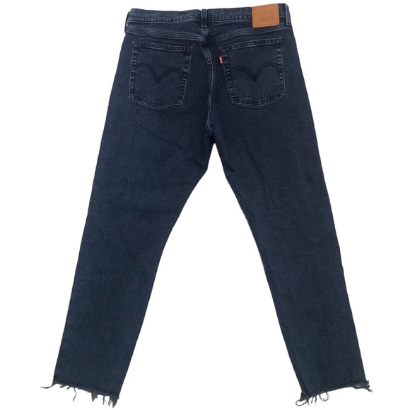 R19 Levi’s wedgie Icon fit high rise button fly jeans size 31 black & blue - Picture 6 of 13